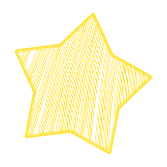 星　鉛筆手描き風 星,セット,かわいい,エフェクト,シンプル,夜,ワンポイント,ベクター,黄色,手描きのイラスト素材