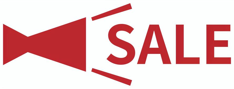 SALEのアイコン 赤 sale,売り出し,メガホン,セール,安売り,特売,プロモーション,チラシ,広告,フライヤーのイラスト素材