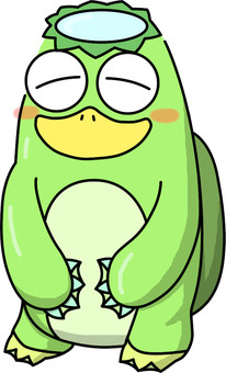 優しい河童 優しい河童 河童,かっぱ,カッパ,妖怪,ようかい,モンスター,生物,笑顔,生き物,緑のイラスト素材