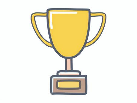 アイコン【トロフィー】2 アイコン,トロフィー,１位,２位,３位,スポーツ,順位,大会,試合,デザインのイラスト素材