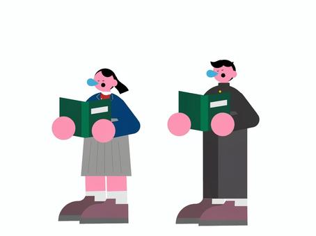 本を読みながら眠る男女学生のセット 学生,本,読む,教科書,資料,眠い,睡眠,睡眠不足,寝る,男子のイラスト素材