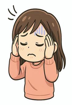 体調不良の女性
