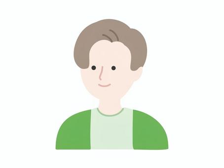 人物イラスト・アイコン B 人,アイコン,男性,男,シンプル,ポップ,かわいい,ふちなし,顔,社会人のイラスト素材