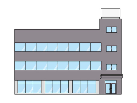 事務所ビル 事務所,ビル,オフィス,営業所,事業所,会社,企業,ビジネス,社屋,法人のイラスト素材