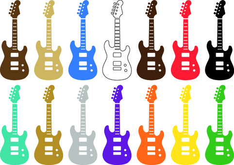 ピクトグラムのエレキギターです。 ピクトグラム,エレキギター,シンプル,ミュージシャン,音楽,楽器,ロック,弦楽器,バンド,コンサートのイラスト素材