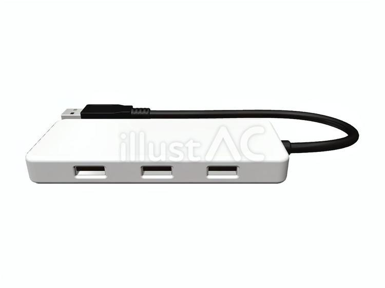 USBハブ usbハブ,usb,usbポートのイラスト素材