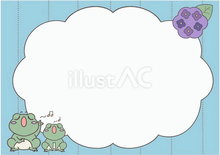 カエルの合唱フレーム カエル,合唱,フレームのイラスト素材