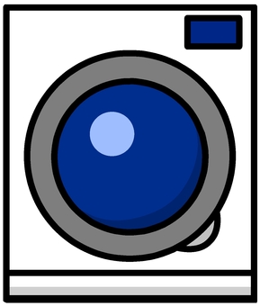 衣類乾燥機 電化製品,白物家電,乾燥機,衣類乾燥機,ドラム式,白色,蛍光色,デフォルメ,背景透過のイラスト素材