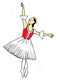 世界の衣装　バレリーナ バレエ,ダンス,優雅,舞台,衣装のイラスト素材