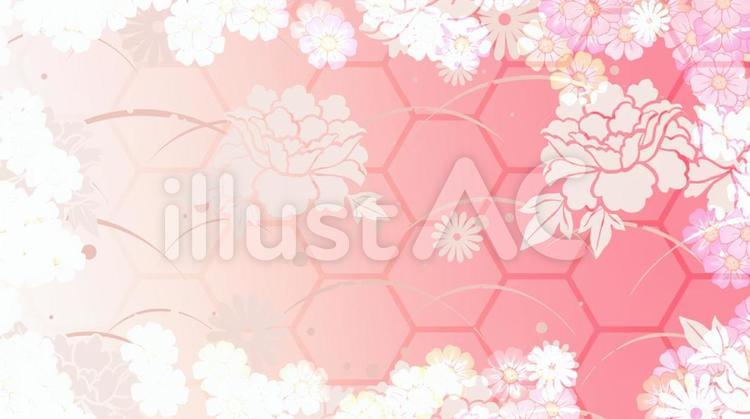 和柄A15 模様,綺麗,背景のイラスト素材
