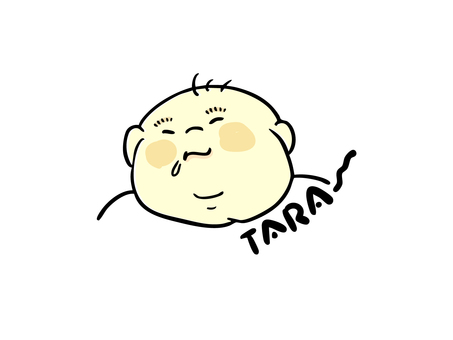 よだれ赤ちゃん 赤ちゃん,よだれ,子育て,下からアングル,ベイビー,かわいいのイラスト素材