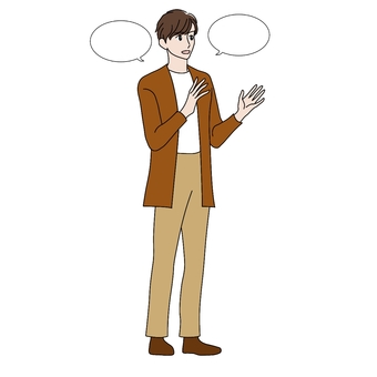 Illustration, conversation, discussion, male, 