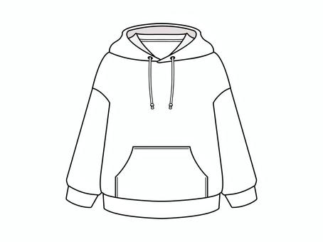 パーカー（白） パーカー,フード,洋服,衣類,ファッション,カジュアル,白のイラスト素材