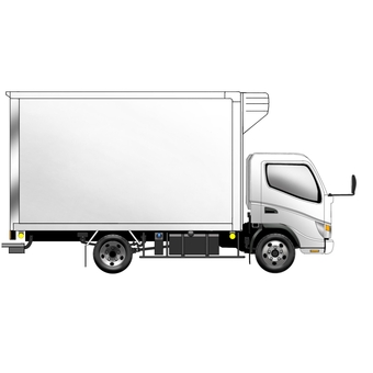 小型トラック保冷車右側面イラスト 小型トラック,保冷車,働く車,食品輸送,右側面,1.5t車,1.5tトラック,冷凍車,はたらくくるま,物流のイラスト素材