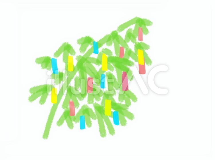 七夕 七夕,竹,夏のイラスト素材