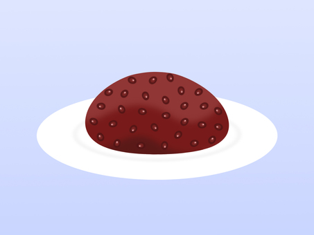 つぶあん_お皿の上 つぶあん,あんこ,餡,和菓子,甘い,スイーツ,小豆餡,食べ物,お菓子のイラスト素材