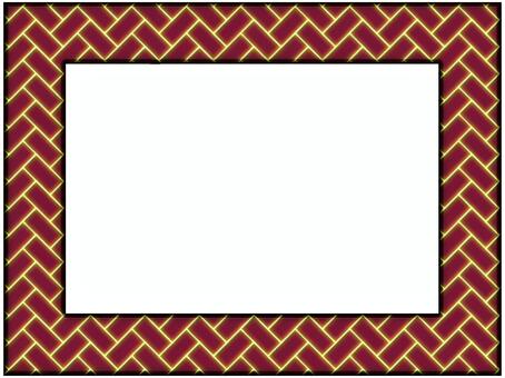 額縁フレ−ム　檜垣模様　ネオン　えんじ色 額縁,檜垣模様,フレ−ム,ポストカード,メッセージカード,飾り枠,あしらい,柄,パターン,和風のイラスト素材