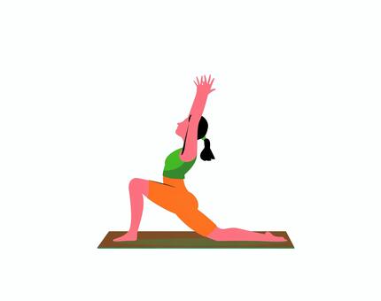 ヨガ 0144 ヨガ,ポーズ,女性,ストレッチ,フィットネス,マット,スポーツ,ワークアウト,ヘルス,バランスのイラスト素材