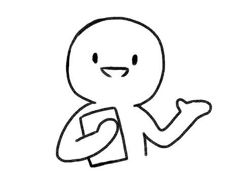 案内する棒人間線画 棒人間,案内,紹介,人物,手描き,落書き,表情,黒,シンプル,線画のイラスト素材