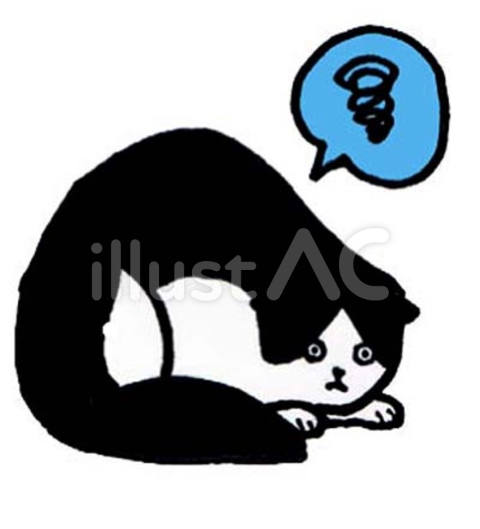 怒られた猫 猫,しょんぼり,悲しいのイラスト素材