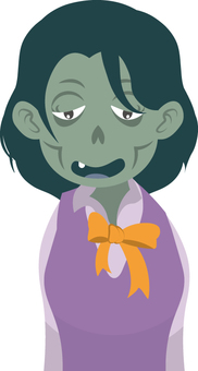 ゾンビ会社員 ゾンビ,死体,会社員,女性,アンデッドのイラスト素材