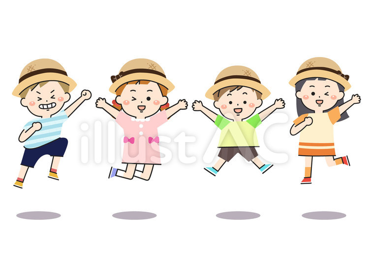 ジャンプする子供達 夏服麦わら帽子イラスト No 無料イラストなら イラストac ジャンプする子供達 夏服麦わら帽子イラスト No 無料イラストなら イラストac