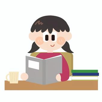 本を読む子供の女の子