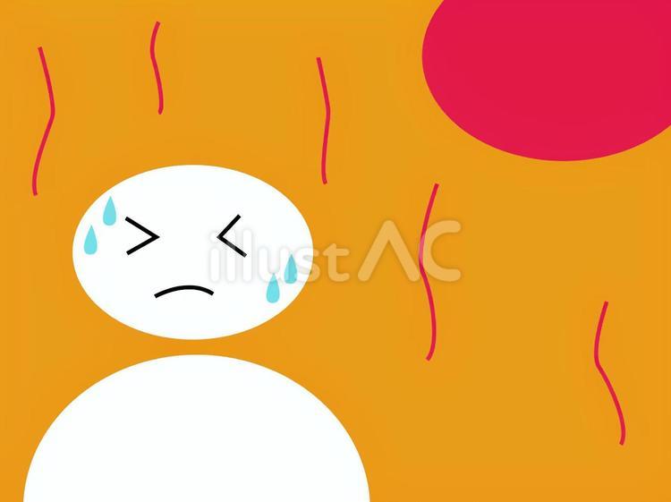 汗をかく人 汗,人間,デフォルメのイラスト素材