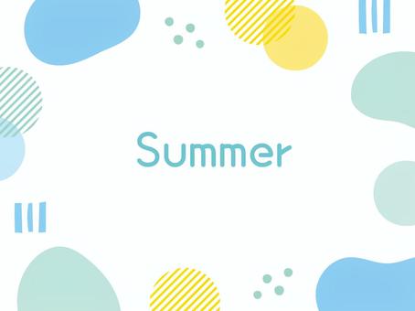 Illustration, summer, background, frame, 