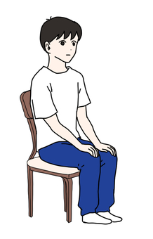 男性（椅子に着座） 男性,人物,人,椅子,いす,イス,座位,椅子座位,シンプル,背景なしのイラスト素材