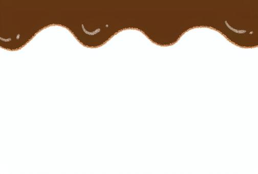 なみなみチョコ手描きフレーム なみなみチョコ手描きフレーム なみなみ,チョコレート,甘い,バレンタイン,手描き,茶色,フレーム,シンプルのイラスト素材