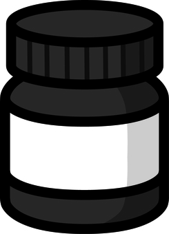 黒の絵の具ボトルです。 絵の具,ボトル,シンプル,画材,水彩絵具,アクリル,顔料,瓶,ペイント,ペインティングのイラスト素材