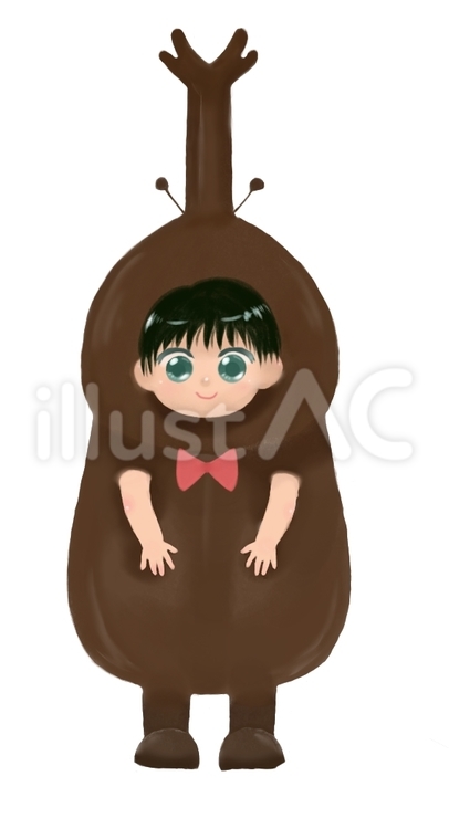 かぶとむしの着ぐるみ男の子 カブトムシ,男の子,着ぐるみのイラスト素材
