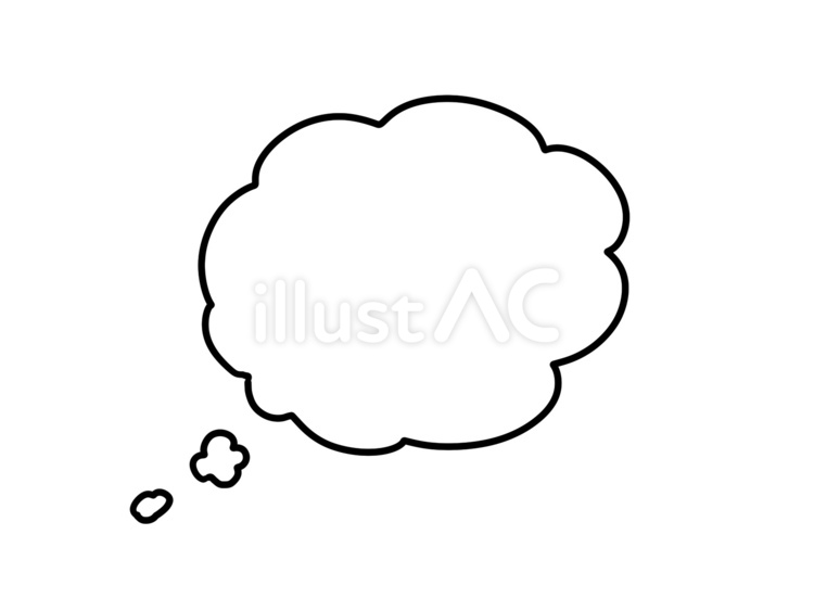 考え事の吹き出し 吹き出し,漫画,コミックのイラスト素材