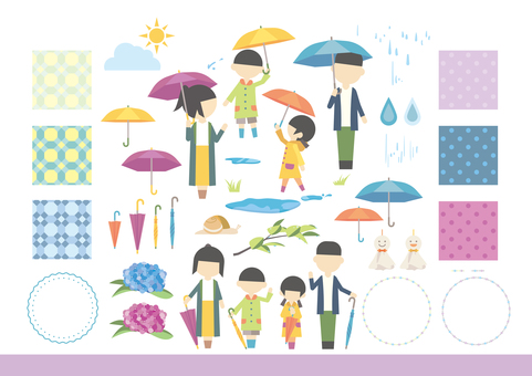 Illustration, june, set, rainy season, 