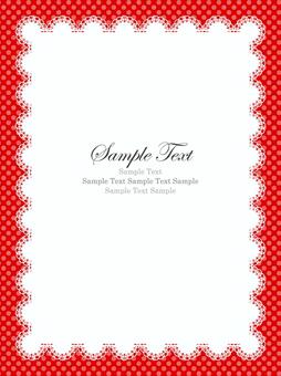 レースのフレーム、背景06 レース,フレーム,背景,レースペーパー,枠,飾り枠,レース柄,アンティーク,白,ドットのイラスト素材