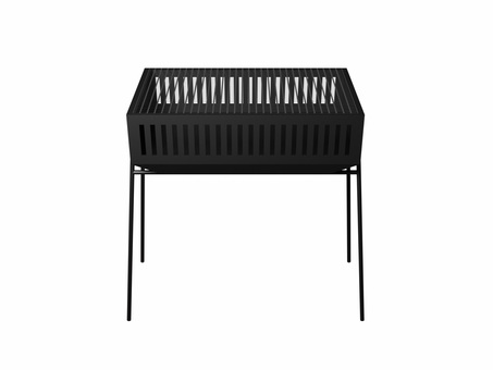 キャンプのバーベキューコンロ黒・背景透過 キャンプ,夏,bbq,バーベキュー,コンロ,キャンプ場,アウトドア,おしゃれ,グランピング,山のイラスト素材
