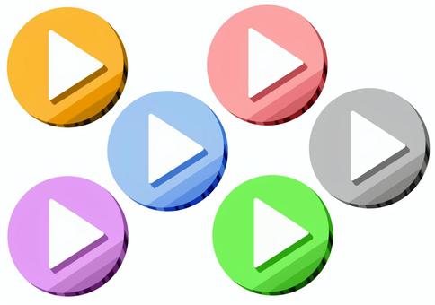 再生マークのセット 再生マークのセット 再生ボタン,アイコン,ボタン,シンプル,動画,配信,記号,動画素材,セットのイラスト素材