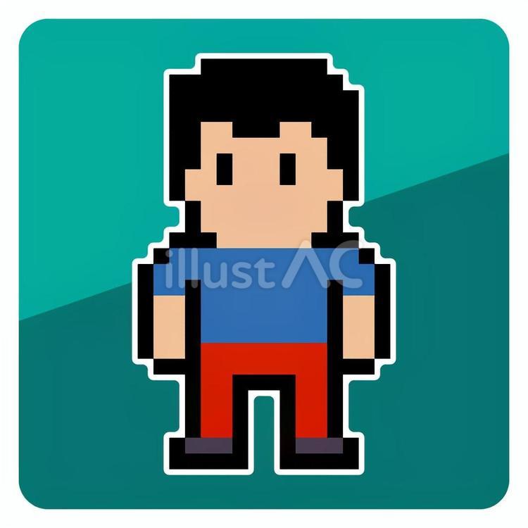 男性のピクセルアートアイコン 男性,男,雄のイラスト素材
