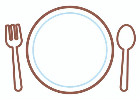 Illustration, the dishes, mark, fork, 