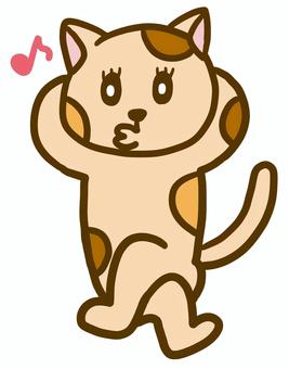 ごろ寝　猫 ごろ寝,ねこ,ゴロゴロ,横になる,口笛,吹く,ネコ,仰向け,のんびり,グータラのイラスト素材