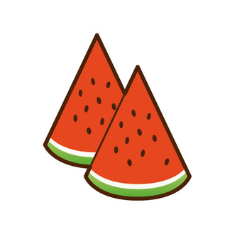 Illustration, watermelon, fruits, summer vacation, JPG, PNG and EPS