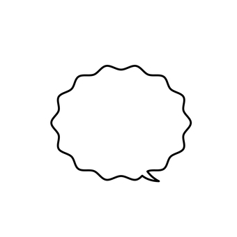 A simple and pop wavy horizontal speech bubble, JPG, PNG and EPS A simple and pop wavy horizontal speech bubble, speech balloon, a balloon, simple, JPG, PNG and EPS