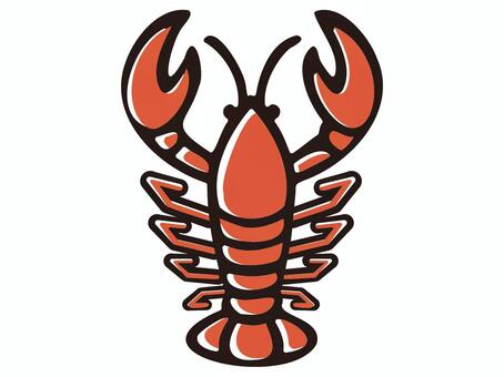 海老イラスト 海老,ロブスター,シーフード,海の幸,甲殻類,魚介,海産物,フード,食材,アイコンのイラスト素材