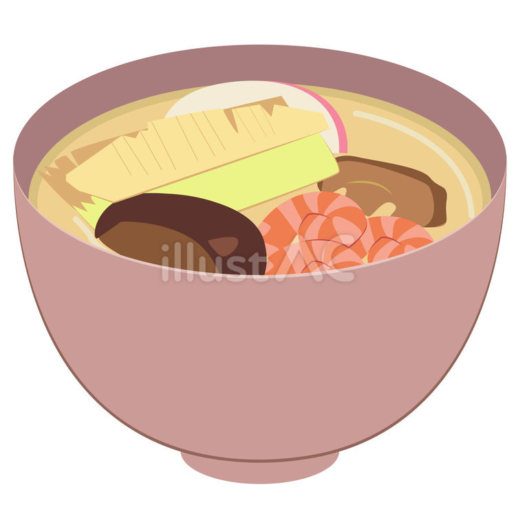茶碗蒸し 茶碗蒸し,しいたけ,筍のイラスト素材