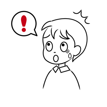 ショックを受ける男の子 人物,可愛い,ポップ,シンプル,男の子,驚く,サプライズ,ショックのイラスト素材