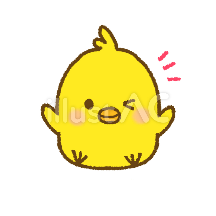 ウインクをするかわいいひよこ ひよこ,ヒヨコ,ウインクのイラスト素材