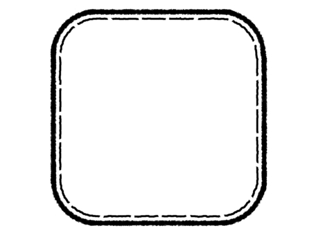 perforated square rounded corner frame, JPG and PNG perforated square rounded corner frame, frame, frame, rounded corners, JPG and PNG