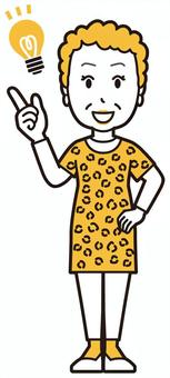  大阪のおばちゃん(黄)-209-全身