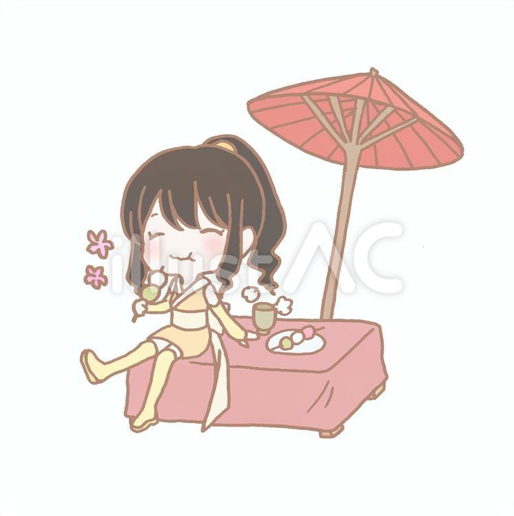 茶店とくノ一 茶店,くノ一,忍者のイラスト素材